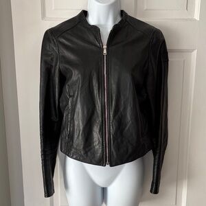 Belstaff black leather jacket